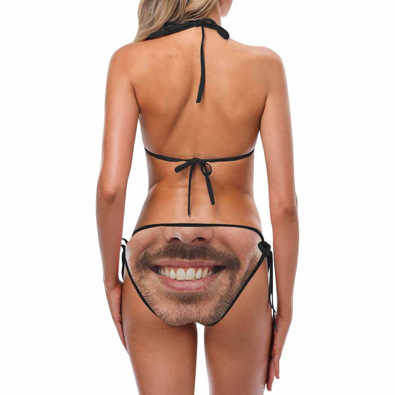 Custom Boyfriend/Husband Face Funny Sexy Bikini Swimsuit for Women