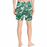 Custom Face Leaves Men's Quick Dry Swim Shorts, Personalized Funny Swim Trunks