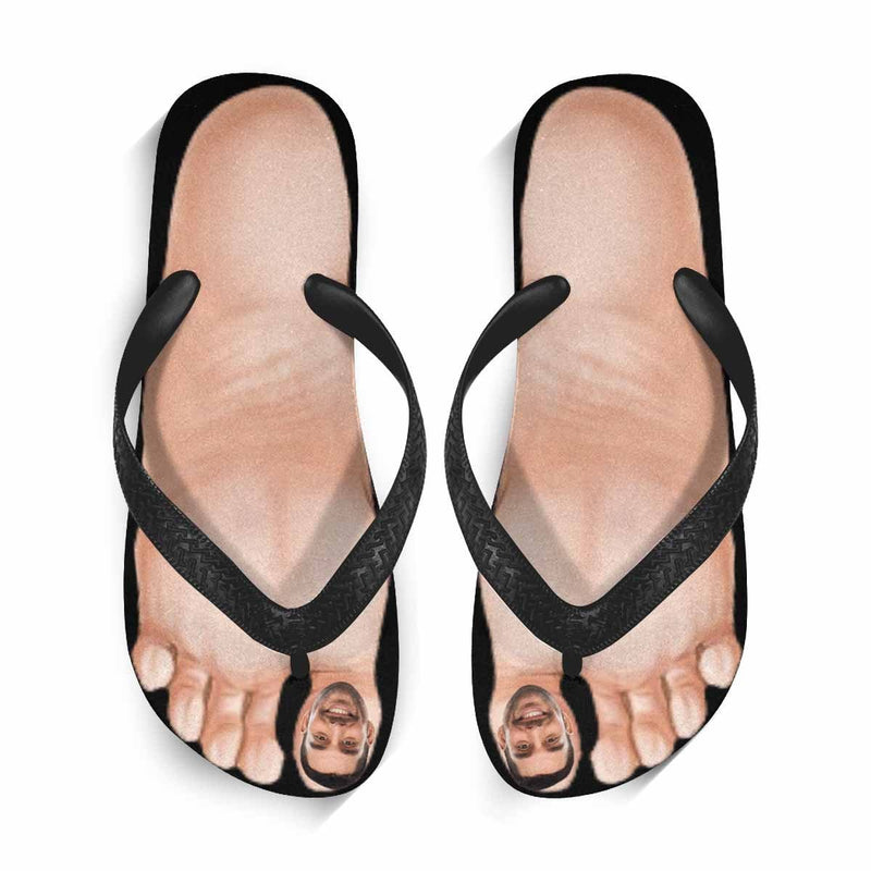 Custom Face Foot Flip Flops Personalzied Big Foot Sandals