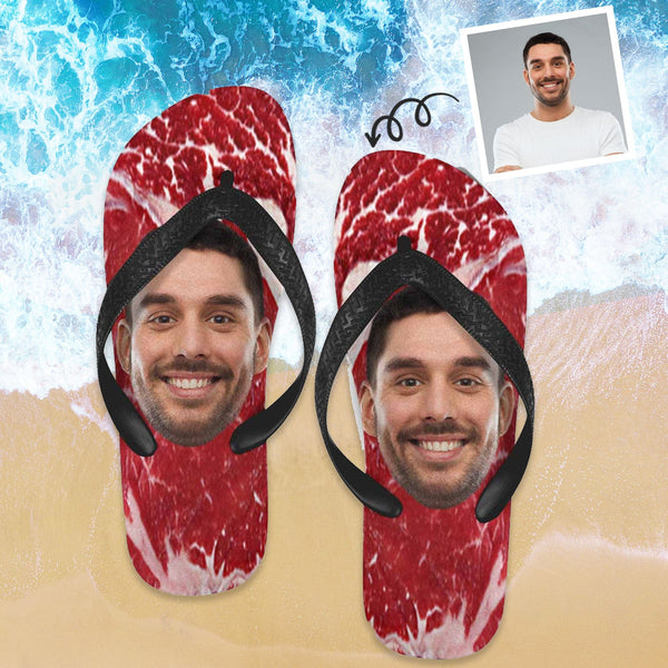 Custom Face Meat Flip Flops