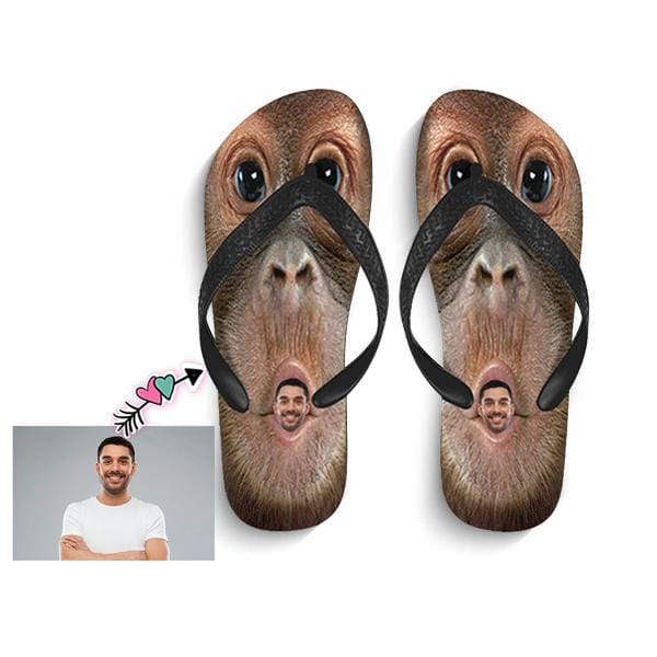 Custom Face Monkey Flip Flops