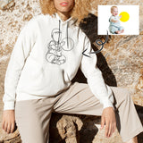 Custom Portrait Outline Shirt, Line Art Photo Shirt For Female, Custom Women's All Over Print Hoodie, Photo Outline Outfit For Kid