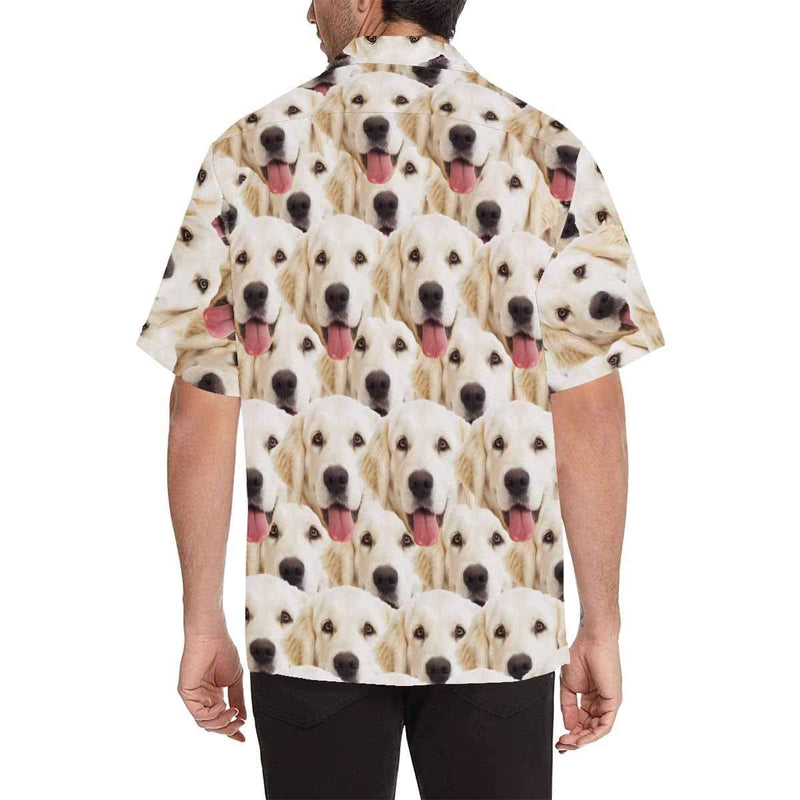 Custom Dog Face Hawaiian Shirt Seamless Dog Create Your Own Shirt for Husband/Boyfriend