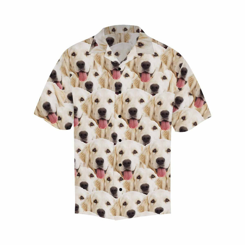 Custom Dog Face Hawaiian Shirt Seamless Dog Create Your Own Shirt for Husband/Boyfriend