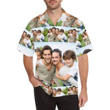 Custom Made Hawaiian Shirts with Photo Happiness Family Reunion Personalized Aloha Shirts for Boyfriend or Husband