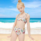 Custom Face Cute Kitten Kid's Strap Swimsuit Design Your Own Swimwear Gift