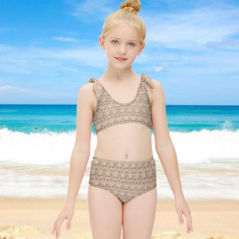 Custom Face Seamless Cute Kid's Strap Swimsuit Put Your Face on Custom Swimwear