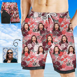 Custom Face Pink Pattern Men's 2 in 1 Running Shorts Workout Training Quick Dry Bodybuliding Athletic Shorts Jogger with Pockets