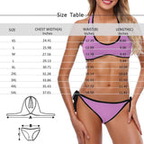 Custom Face Purple Starry Sky Bikini Personalized Women's Strappy Halter Swimsuits