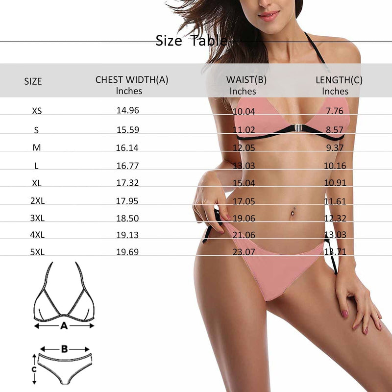 Custom Boyfriend Husband Face Sexy Halter Bikini Swimsuit for Women