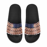 Custom Boyfriend Face American Flag Women's Slide Sandals