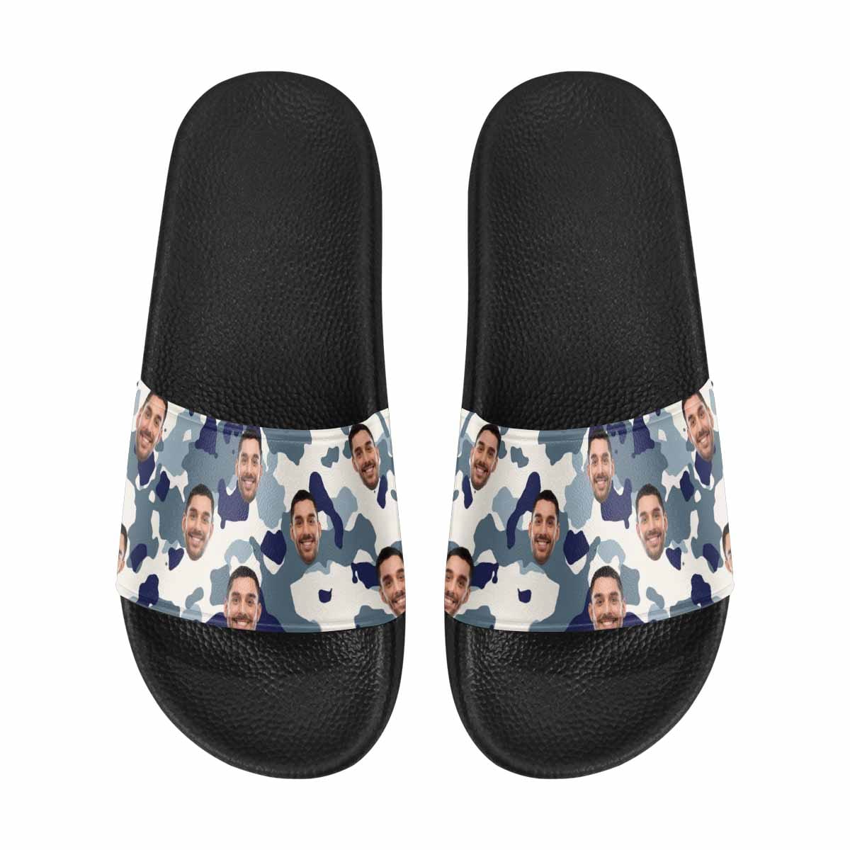 Custom Boyfriend Face Camouflage Women's Slide Sandal