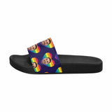 Custom Boyfriend Face Rainbow Love Women's Slide Sandals