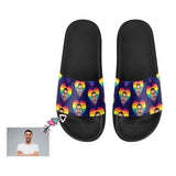 Custom Boyfriend Face Rainbow Love Women's Slide Sandals