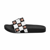 Custom Face Checkerboard Women's Slide Sandals