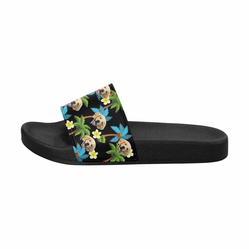 Custom Face Coconut Tree Men's Slide Sandals