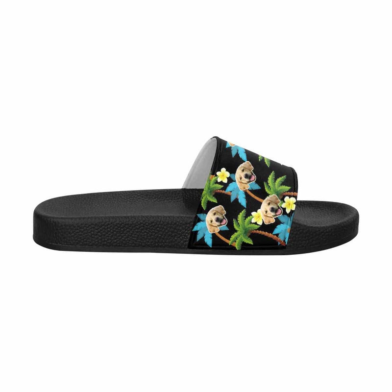 Custom Face Coconut Tree Men's Slide Sandals