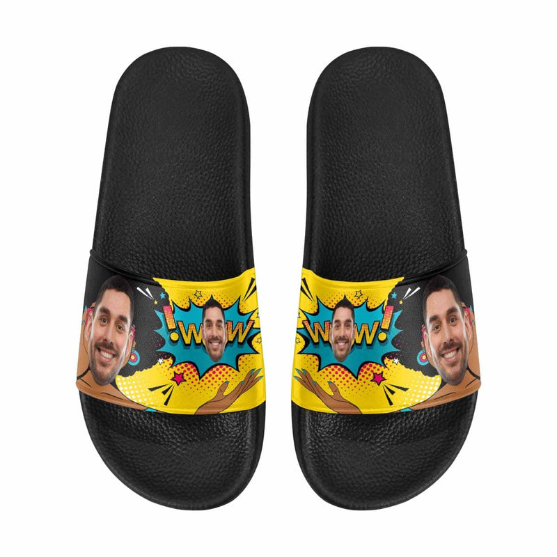 Custom Face Comic Women's Slide Sandals