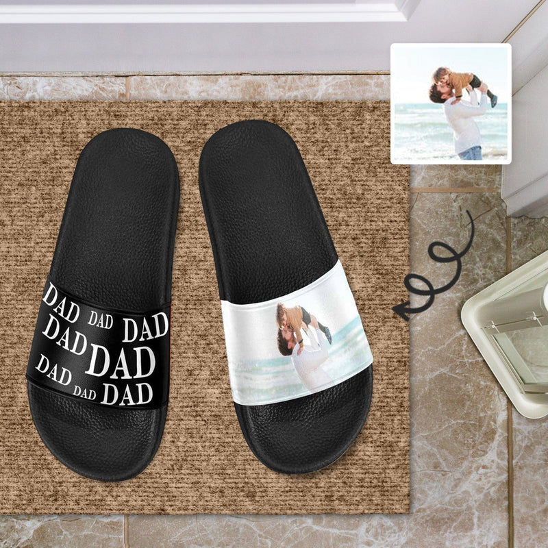 Custom Face Father's Day Men's Slide Sandals