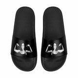 Custom Face Fitness Black Men's Slide Sandals