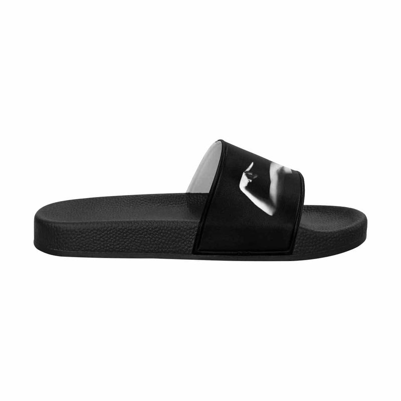 Custom Face Fitness Black Men's Slide Sandals