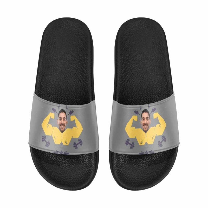 Custom Face Fitness Men's Slide Sandals