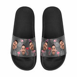 Custom Face Flamingo Grey Women's Slide Sandals