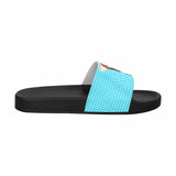 Custom Face&Name Blue Point Women's Slide Sandals