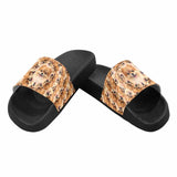 Custom Face Seamless Yellow Puppy Women's Slide Sandals