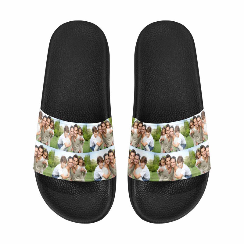 Custom Family Photo Men's Slide Sandals