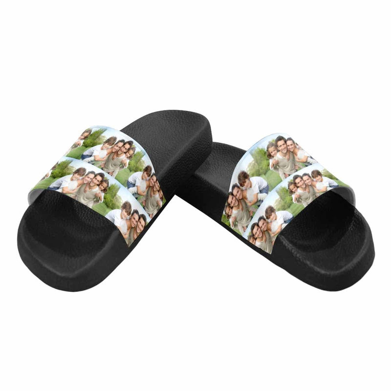 Custom Family Photo Men's Slide Sandals