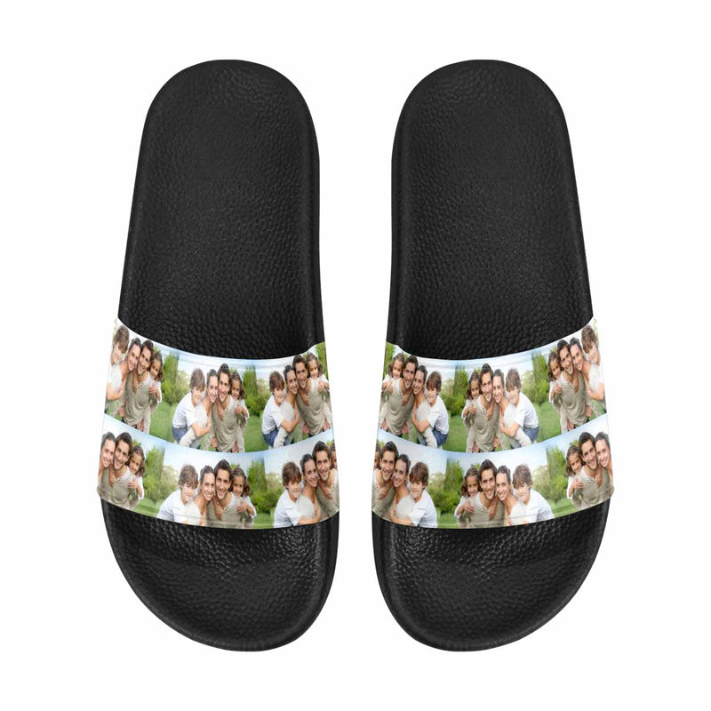 Custom Family Photo Women's Slide Sandals