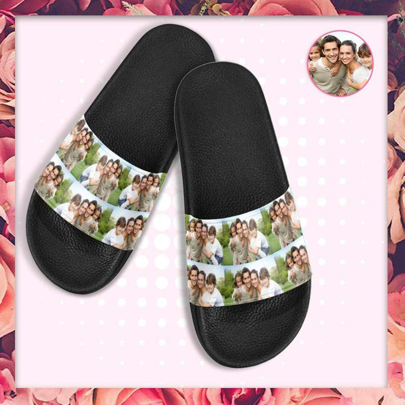 Custom Family Photo Women's Slide Sandals