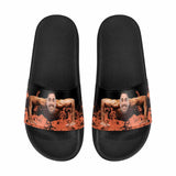 Custom Father Face Fire Men's Slide Sandals