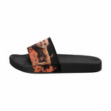 Custom Father Face Fire Men's Slide Sandals