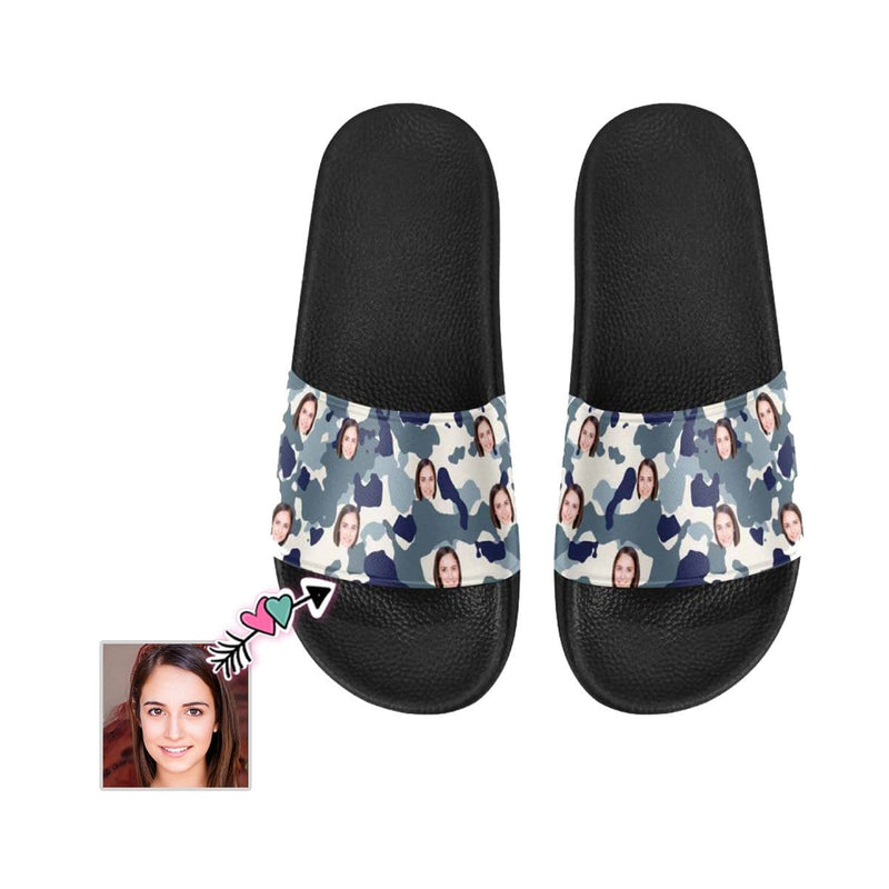 Custom Girlfriend Face Camouflage Men's Slide Sandal