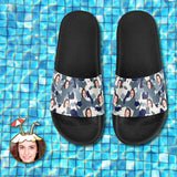 Custom Girlfriend Face Camouflage Men's Slide Sandal