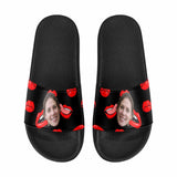 Custom Girlfriend Face Lips Men's Slide Sandals