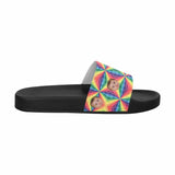 Custom Girlfriend Face Rainbow Love Men's Slide Sandal