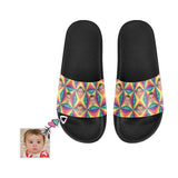 Custom Girlfriend Face Rainbow Love Men's Slide Sandal