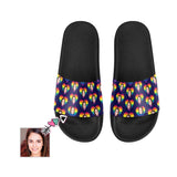 Custom Girlfriend Face Rainbow Love Men's Slide Sandal