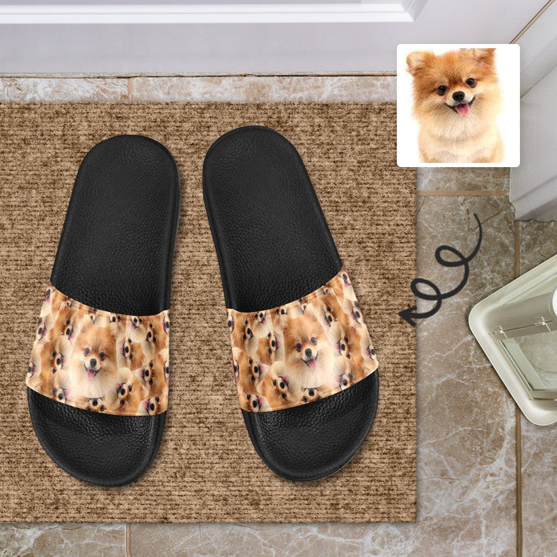 Custom Pet Face Smash Men's Slide Sandals