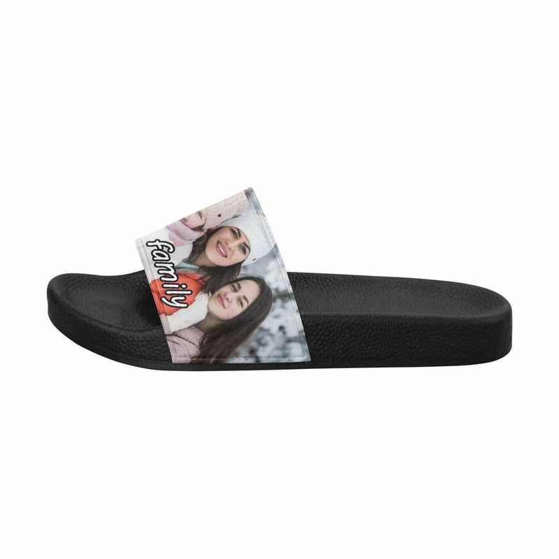 Custom Photo&Name My Family Men's Slide Sandals