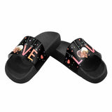 Custom Photo Sparkle Women's Slide Sandals