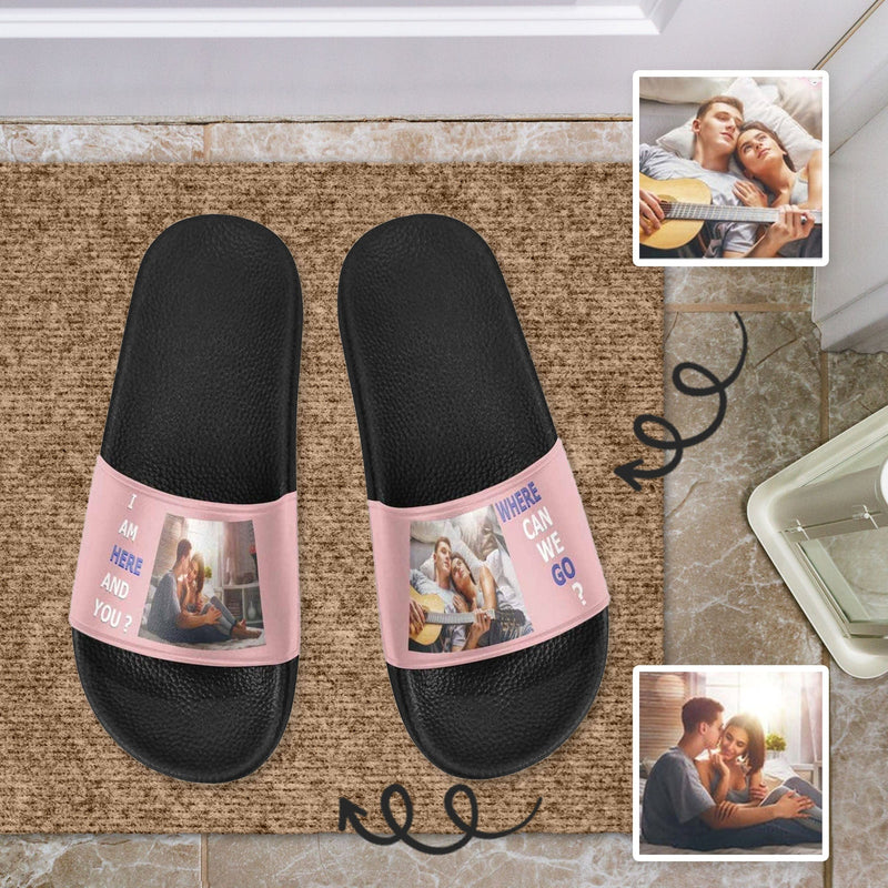 Custom Photo Where Men's Slide Sandals