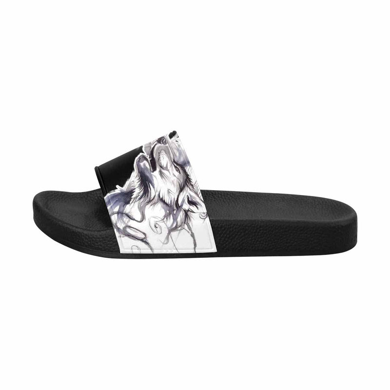 Custom Photo Wolf Women's Slide Sandals