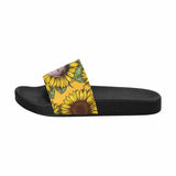 Custom Son Face Sunflower Men's Slide Sandals