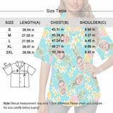 Custom Face Red Flower Women's Hawaiian Shirts