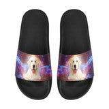 Custom Pet Face Nebula Men's Slide Sandals