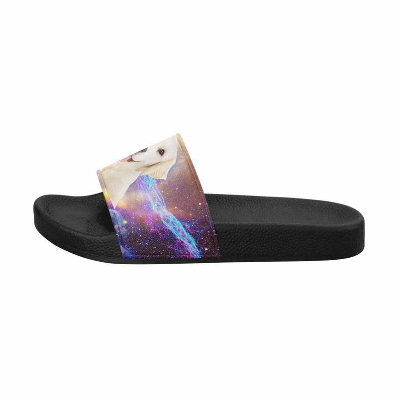 Custom Pet Face Nebula Men's Slide Sandals